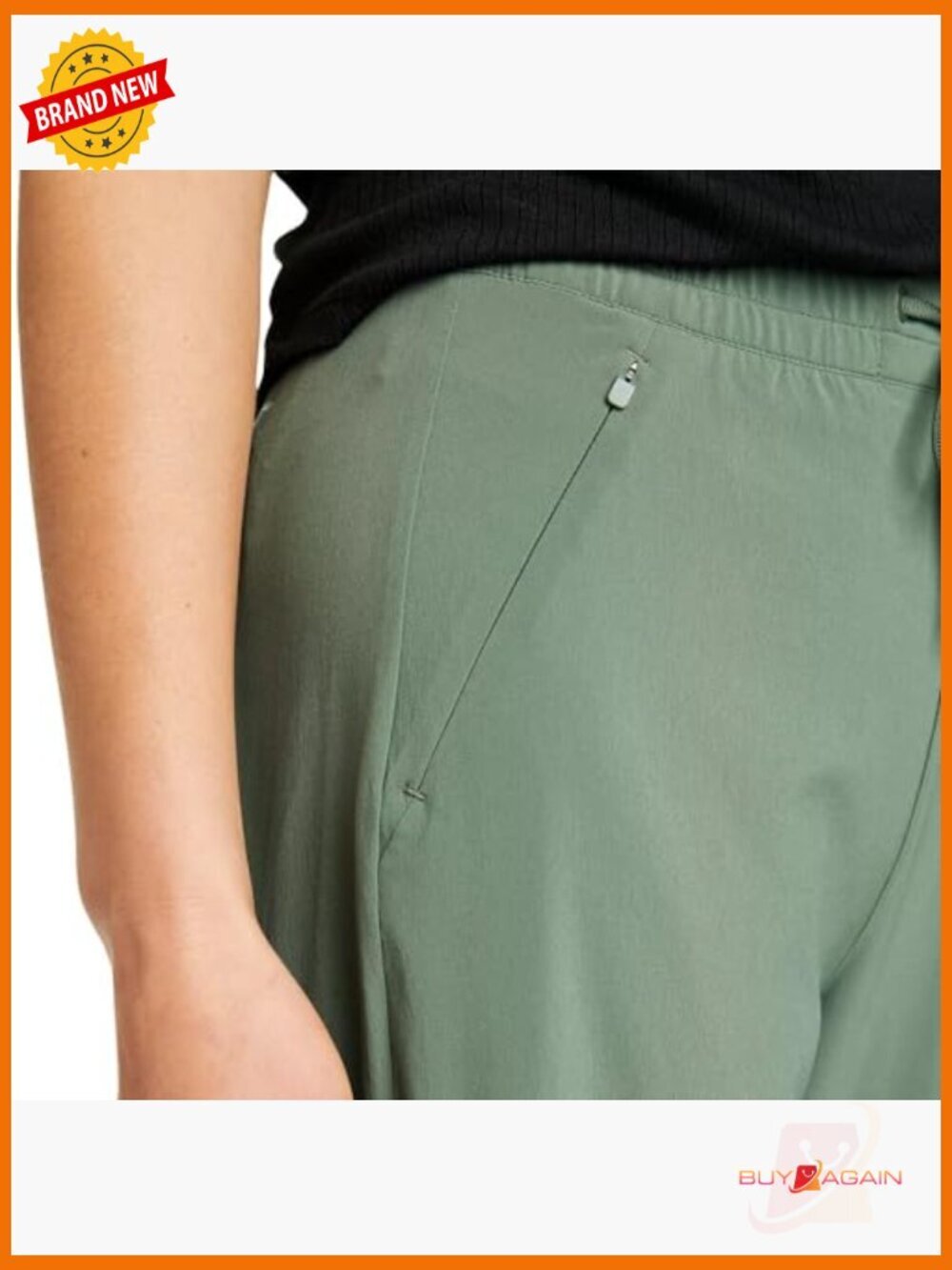 Wide Leg Crop Jogger Pants with UPF 50+ Sun Protection - Picture 4 of 4